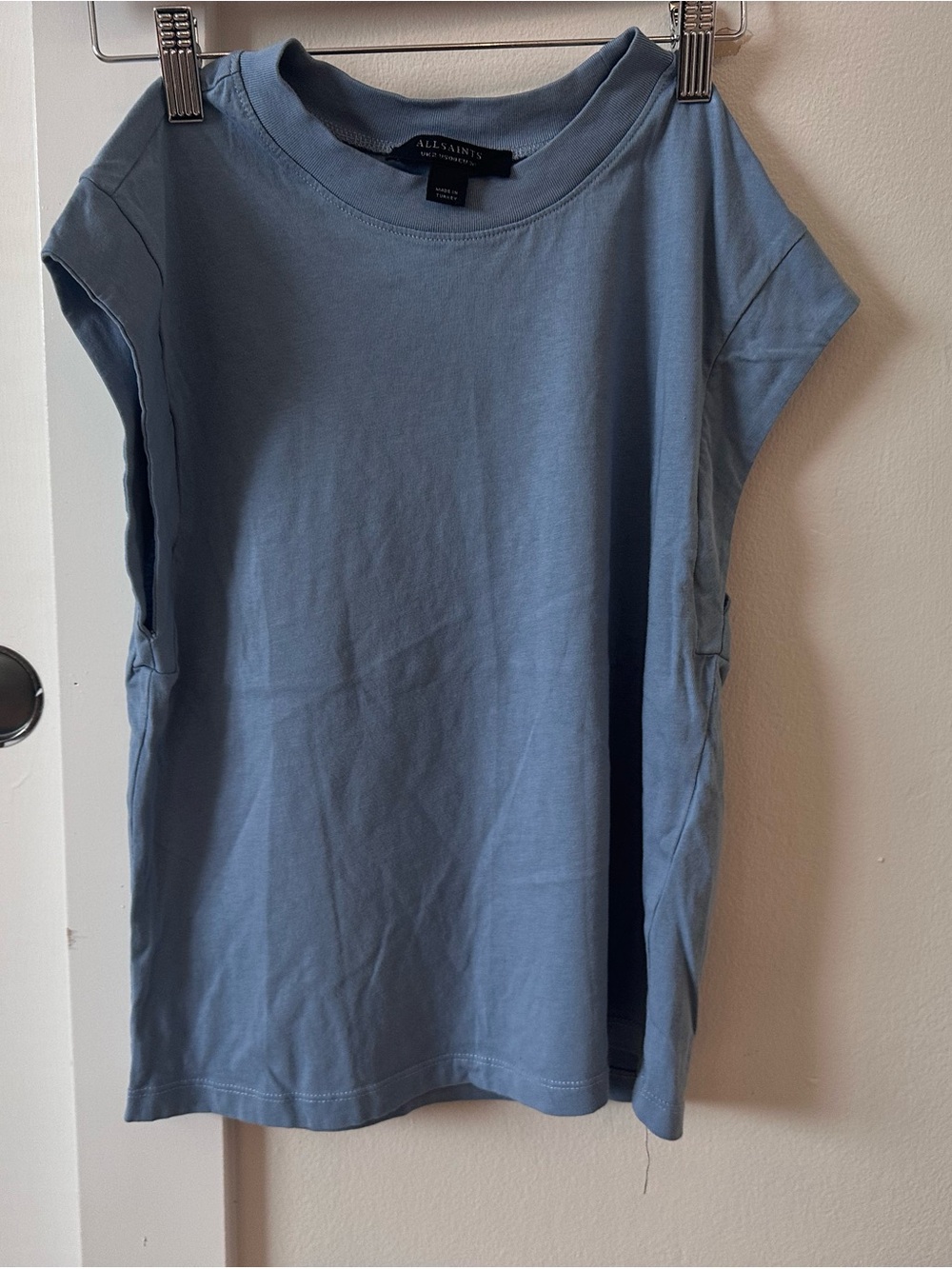 AllSaints Light Blue Crewneck Tee